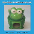 Lovely green frog design ceramic hot chocolate pot